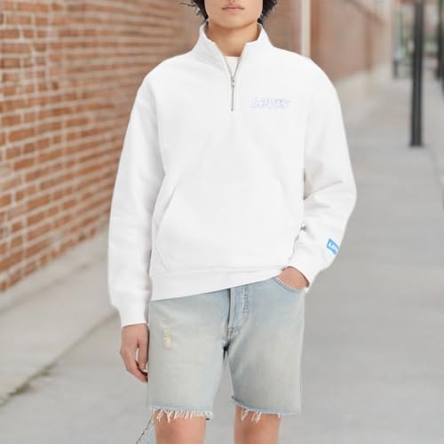 Levi's Men's Relaxed Graphic 1/4 Zip Pocket Hoodie3