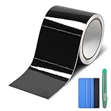Lypumso Gloss Black Vinyl Wrap for Chrome Delete, 4 Inch x 30ft Automotive Grade Self-Adhesive Tape DIY Car Exterior Door Edge Guard, Window Sill Trim Protection Anti-Scratch