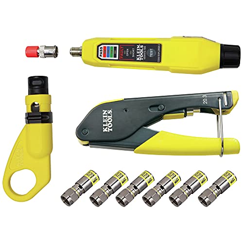 Klein Tools VDV002-818 Coax Install and Test Kit with Crimp