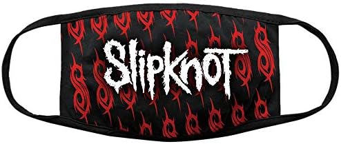 Slipknot Men's White Logo & Sigils Face Mask Black image 3