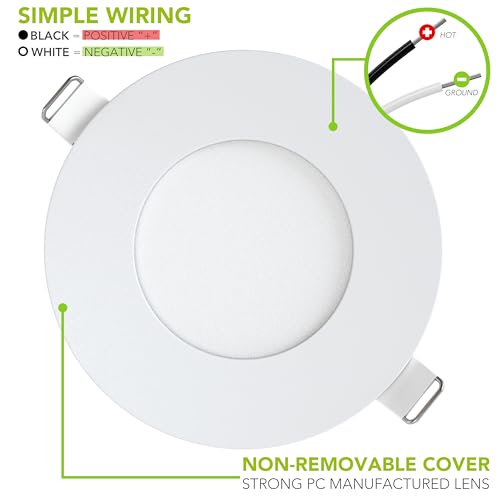 Pack de 5 luces LED empotrables para techo RV 3.375" 240 lúmenes miniatura 6