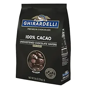 Ghirardelli 100% Cacao Unsweetened Wafers, 5 lb