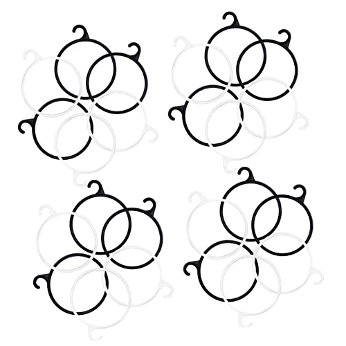 Cabilock Cloth Hanging Rack 40pcs Scarf Hanger Ring Scarf Storage Wardrobe Organizer