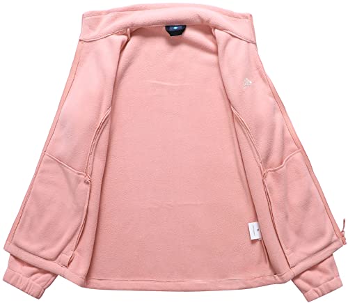 Gimecen Women's Lightweight Full Zip Soft Polar Fleece Jacket Outdoor Recreation Coat With Zipper Pockets 3X-Large #TOP2