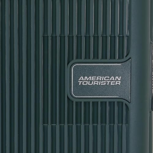 Image of American Tourister Hard Shell 8 Spinner Wheel,Expander & Recessed TSA Lock Check-in Trolley Bag for Travel|Large PP Suitcase with Double Zipper,Flexi Packing Straps for Unisex (Green, 24)