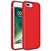 Miracase iPhone 8 Plus Silicone Case, iPhone 7 Plus Silicone Case Silicone Gel Rubber Full Body Protection Shockproof Cover Case Drop Protection for Apple iPhone 7 Plus/iPhone 8 Plus(5.5")-Red