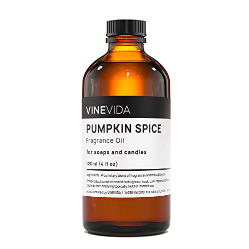 Vinevida [4Oz] Pumpkin Spice Fragrance Oil For Soap Making Scents For Candle Making, Perfume Oils, Soy Candles, Home Scents Oil Diffusers, Bath Scent Bomb Oils, Linen Spray, Lotions, Car Freshies #TOP24