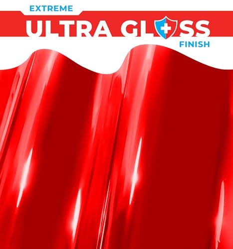 Image of ColorFusion PPF by VViViD, Gloss Ultra Red Dry Apply PPF Vinyl Car Wrap Roll 1.3ft x 5ft