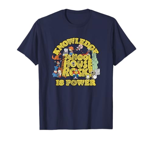 Schoolhouse Rock Knowledge is Power Logo Vintage TV Show T-Shirt