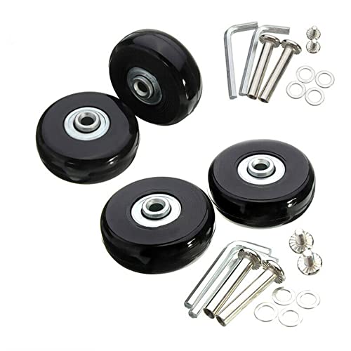 Roulette de rechange pour valise, lot de 4 roues pivotantes pour valise à bagages Roues universelles pour skate ou roller 60 x 18 mm