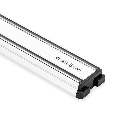 GROSSMAN® SC12 | Barra magnética para cuchillos de acero inoxidable 31,5 cm | Soporte magnético para cuchillos | Bloque magnético para cuchillos sin cuchillo | Soporte magnético para cuchillos