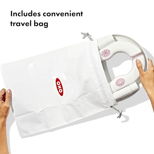 Image of OXO Tot 2-in-1 Go Portable Potty with Travel Bag, Travel Potty Seat for Toddler - Blossom