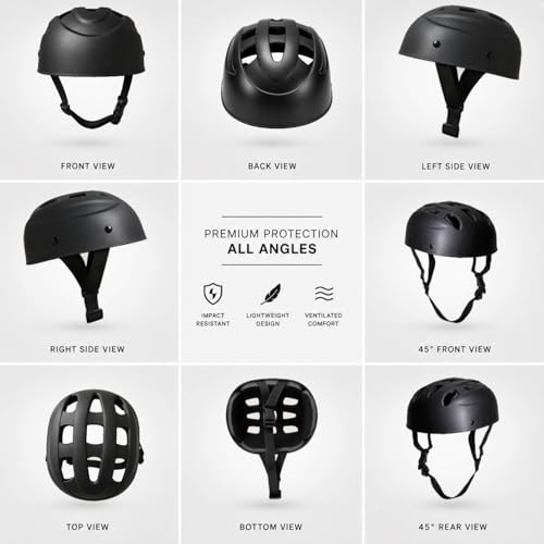 Image of Kids Protective Gear Set for Roller Skating, Skateboarding & Cycling |for Kids 4 to 10 Years (Black) | Knee and Elbow Pads Wrist Guards Set for Skating (Cycle Safety kit)