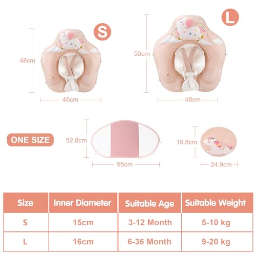 Miniatura 6 de Ansten Flotador Bebe Con Sombrilla,Flotador Bebe 1 Año Flotadores Para Bebe Anillo De Natación Piscina Bebe,Flotador Bebé Inflable Flotadores Bebé 6 Meses 72 Meses