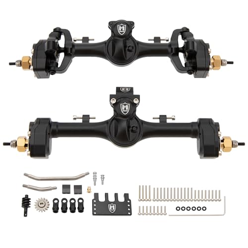 MEUS Racing +6.2mm SCX24 Portal Axles for Axial 1/24 SCX24 RC Crawler (Black)