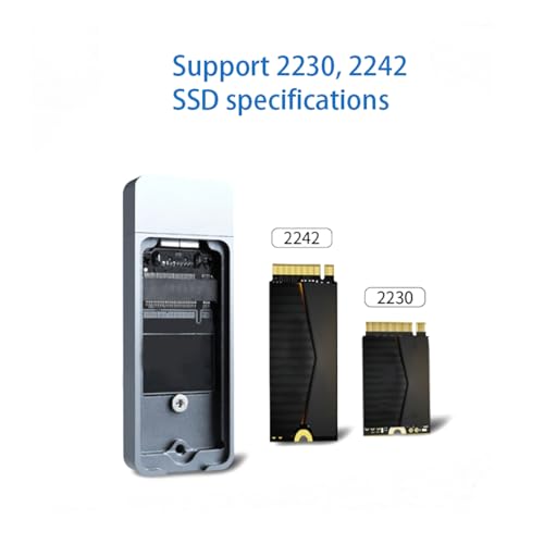 Carcasa externa USB C/A 10Gbps para SSD NVMe 2230 aluminio miniatura 6