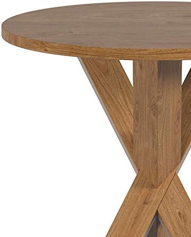 Amazon Brand - Movian Round Lamp Table, 50 x 50 x 44.8 cm, Solid Oak/MDF/Veneer Oak/Veneer Okume
