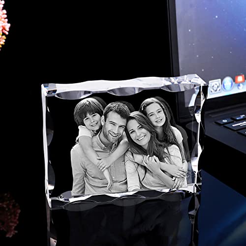 Qianruna Custom Personalized 2D Laser Beveled Crystal Photo Landscape Engraving Etched Gift For Christmas,Birthday,Wedding,Anniversary #TOP3