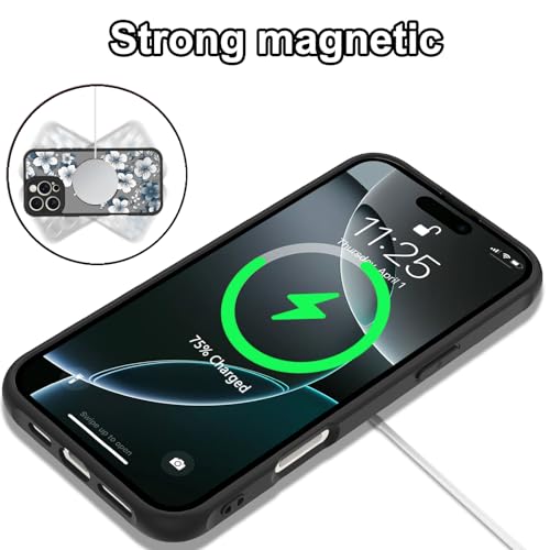 MOWIME Magnetic for iPhone 16 Pro Max Case,White Flower by MOWIME - Used condition - Image 4