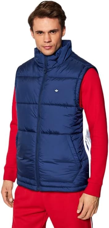adidas ORIGINALS MEN'S PADDED STAND-UP COLLAR PUFFER VEST