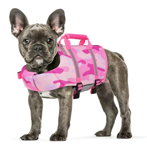 Queenmore Dog Life Jacket for Small Dogs, Dog Life Vest for Swimming