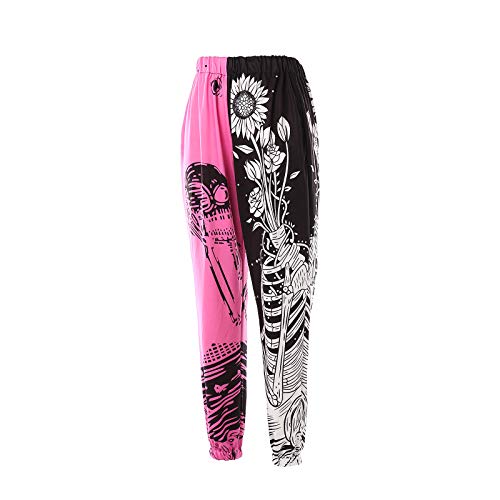 ▷ Graffiti - Pantalones deportivos holgados casuales para mujer, co