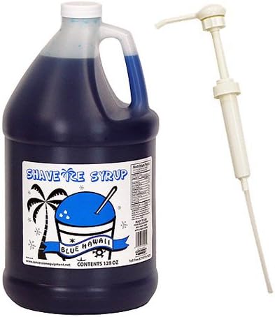 Shave Ice Syrups Gallon W/Pump (Blue Hawaii)