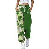 Jogginghose Damen Hosen Mode Sporthose Freizeithose Samt Warm Trainingshose Laufhose mit Kordel und Taschen für Frauen Mädchen Elastischer Bund Haremshose Pumphose Hohe Taille Baggy Sweatpants