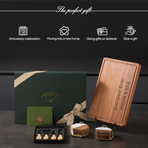 Tabla rectangular de cortar personalizada de bambú miniatura 4