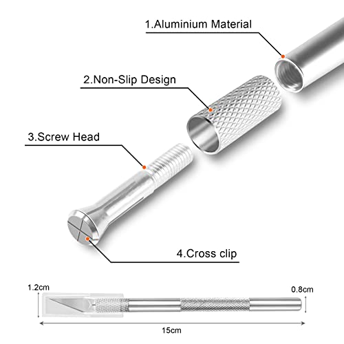 Miuzei Schneidematte Set A3 mit 55stk Bastelmesser und Stahllineal,Selbstheilende Bastelunterlage Schneideunterlage Cutting Mat Basteln Zeichenunterlage Bastelskalpell Bastelmatte (Blau)
