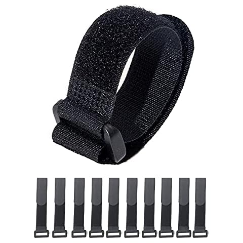 HUAYT Hook and Loop Cable Straps, 10 Pack Cover