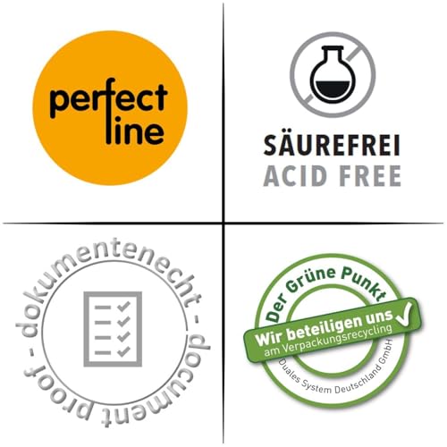 perfect line 15 Hefthüllen DIN-A5, Glas-Klar & Extra-Stark, Heftumschlag transparent, Heftschoner aus recyclebarem PP, dokumentenecht
