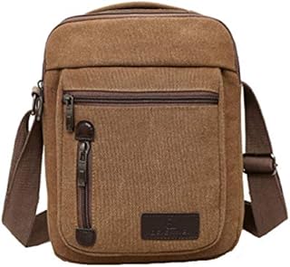 ANPTER Shoulder Bag for Men Messenger Bags Small Canvas Cross Body Bag Casual Travel Satchel Handbag with Multiple Pockets for School Working Camping Hiking
