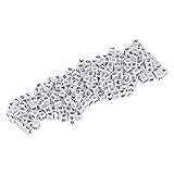 300 PCS Número de Acrílico Beads White 7x7mm Beads Acrílico para Joyas que Fabrican Pulseras de Bricolaje Decoraciones de Acrílico Beadsnumber Beadsacrylic Beadsacrylic Figura Artbeads