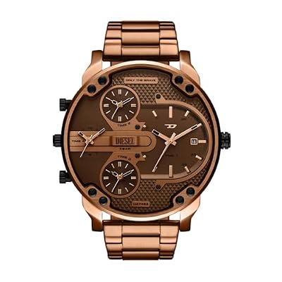 Diesel Mr. Daddy Slim Uomo 54MM Marrone Acciaio Inossidabile Orologio DZ7493