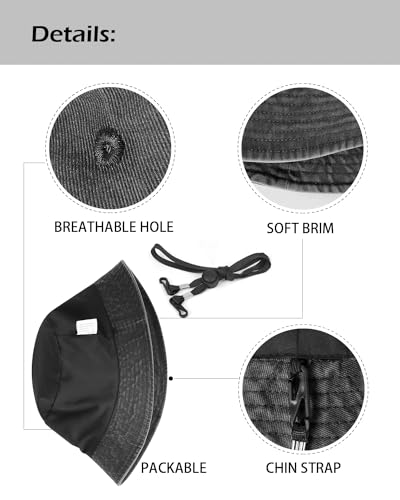 Zylioo X-Large Sun Protection Bucket Hats for Large Heads,Big Summer Fishing Hat,Vintage UV Fisherman Hat