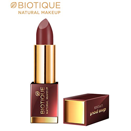 Image of Biotique Natural Makeup Diva Pout Lipstick, Wine Love (Matte)