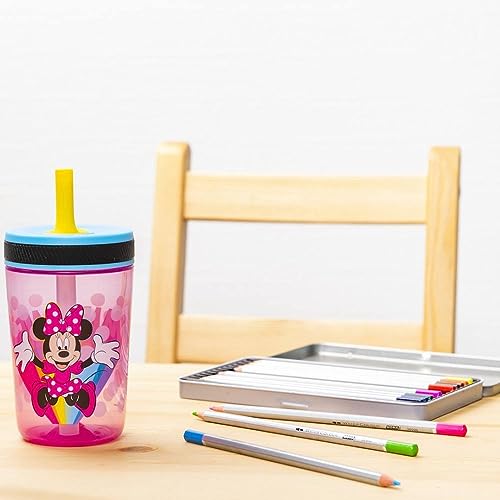 Zak Designs Disney Minnie Mouse Kelso Tumbler Set, Leak-Proof Screw-On Lid with Straw, BPA-Free, Made of Durable Plastic and Silicone, Perfect Bundle for Kids (15 oz, 2pc Set) by Zak Designs - Image 3