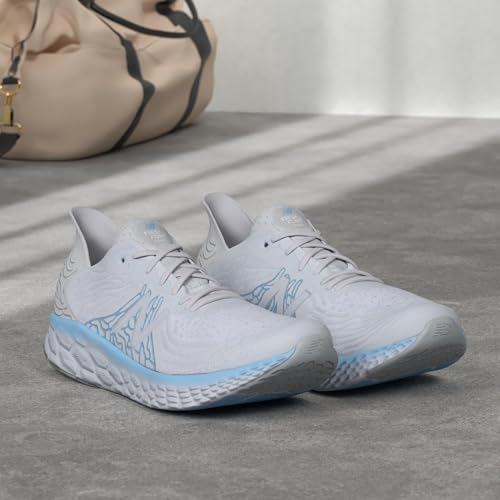 Image of New Balance Women's Fresh Foam 1080 V10 Running Shoe, Light Cyclone /Team Carolina, 8 N US