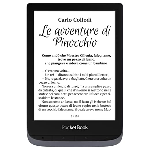 PocketBook Touch HD 3, Metallic Grey | E-Book Reader | 6ʺ Glare-Free & Eye-Friendly E Ink | Text-to-Speech Function | Audio Output and Bluetooth | Audiobooks | Adjustable SMARTlight | IPX8 Waterproof