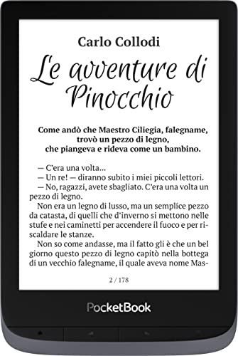 PocketBook Touch HD 3 - Lector De Libros Electrónicos (16 GB De Memoria, Pantalla De 6 Pulgadas, Pantalla De Carta Electrónica, Smartlight, Wi-Fi, Bluetooth), Color Gris Plateado