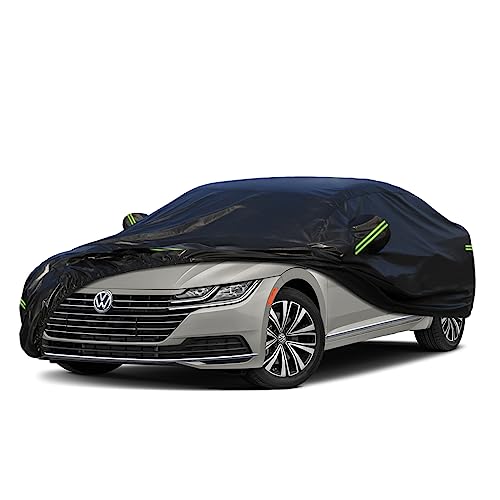 Image of Kaugung 7 Layers Car Cover Custom Fit VW Arteon from 2017 to 2025, Outdoor Waterproof All Weather Sun Rain Dust Snow Protection with Zipper Door.(USA Warehouse,Within 3-7 Days)