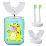 BLEBLE Kids Toothbrush Electric, Ultrasonic U Shaped Automatic Toothbrush with 4 Brush Heads 6 Clean