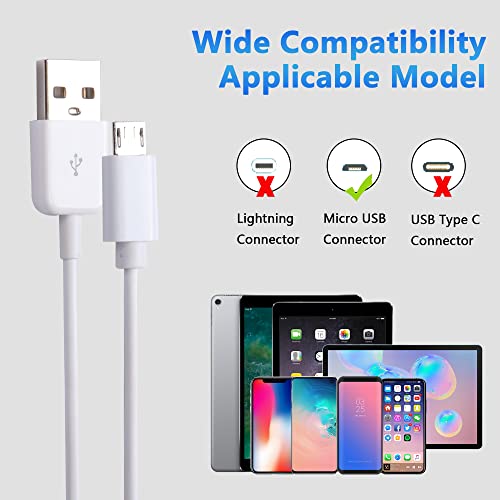CERRXIAN 0.5m 4 in 1 Multi Micro USB Charging Y Cable, USB 2.0 A Male to 4 Micro USB Male Splitter Data Sync & Charging Cable(White)(4micro) - Thumbnail 5