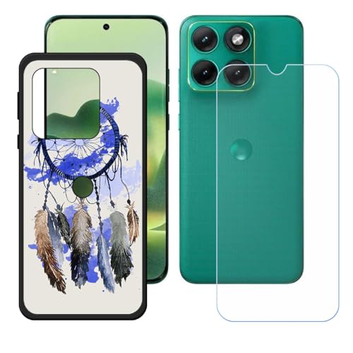 BMPNLSZ �K�p Motorola Edge 70 Fusion�p+HD�����K���X�ɓK�����ėpTPU�P�[�X�A�V���J�Q���P�[�X�o���p�[�ی�o�b�N�P�[�X-Motorola Edge 70 Fusion�p�ɓK����9�d�x�X�N���C�u�h�~�X�N���[���v���e�N�^(6,