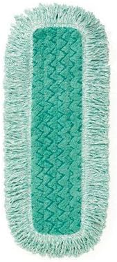 HYGEN Microfiber Fringed Dust Mop Pad, 24w x 9d, Green, 6/Carton by RUBRMD