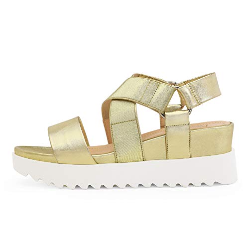 Image of DREAM PAIRS Women's Open Toe Ankle Strap Platform Wedge Sandals