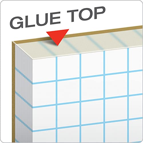 TOPS Blocos de grafite, vendidos em 5 pacotes, 21 x 28 cm, papel pautado gráfico (4 x 4), 50 folhas,