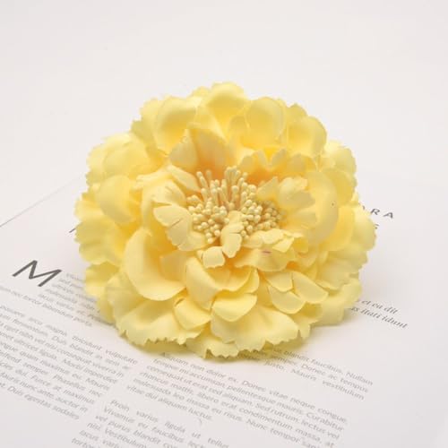 qbodp 2 Pack Curtain Tiebacks Clip Artificial Flower Tie Backs for Curtains, Home Decor Living Room Curtain Decoration Clip, Yellow