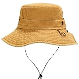 Bucket Hat Hut Breite Krempe Gewaschene Baumwolle Eimer Hut Mit Schnur Outdoor Angelkappe Sport Große Krempe Fischer Sonnenhut Männer Mütze Sonnenhut Erwachsenengröße Gelb